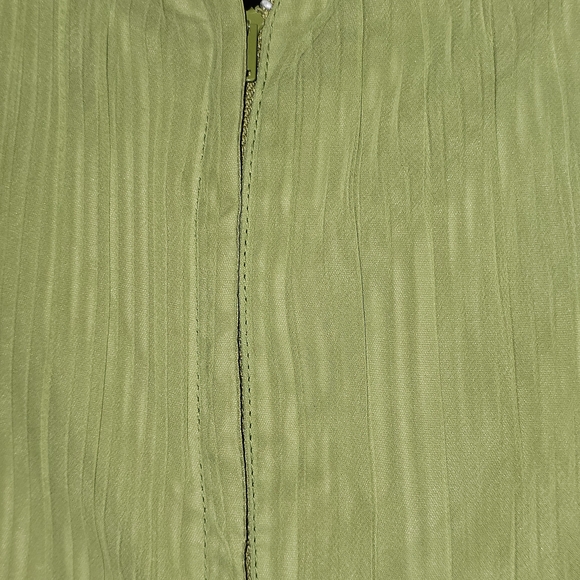 MISS ELLIETTE CALIFORNIA Vintage Chiffon Pleated With Lace Green‎ Size XS Lot CC - Picture 8 of 15